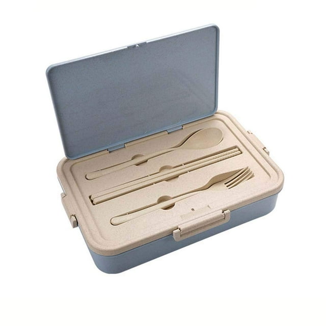 Bento Box - Eco Friendly, Leakproof Bento Lunch Box, Five Compartment, Wheat Fiber Bento Box for Kids and Adults, Microwave and Freezer Friendly