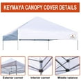 thumbnail image 2 of Keymaya 10x15 Top Replacement Cover for outdoor canopy (Red), 2 of 4