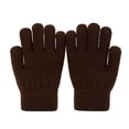 thumbnail image 6 of WUANDIXFA Kids Mittens Winter Soft Cute Kid Winter Gloves Toddler Solid Knit Warm Stretchy for Boys Girls,Coffee,One Size, 6 of 6