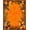 Orange, Pattern 15, variant on ODIKA 4'x6' Burnt Orange Cheetah Print Leopard Washable Area Rug Spotted Jungle Motif Botanical Scatter Wild Layout for Dorm Room, Small Living Stain Resistant Low Profile, Easy Care