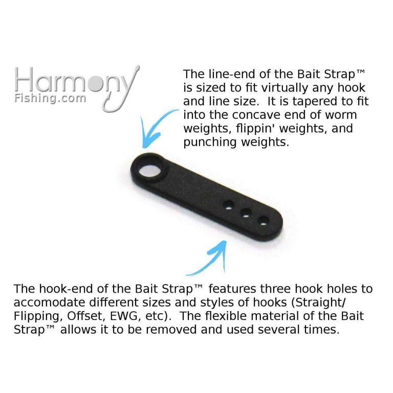 Harmony Bait Straps 40 Pack - Secure Your Soft Plastic baits on Your Hook  to Prevent Sliding and Tearing