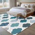 thumbnail image 4 of Area Rug for Living Room, Bohemia Non-Slip Indoor Large Carpet for Bedroom/Dining Room, Vintage Moroccan Geometric Pattern Blue Green Gray Washable Low-Profile Rectangle Floor Runner Rugs - 6 x 9 Ft, 4 of 8