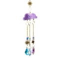 thumbnail image 2 of YAOMOBB Faux Crystal Wind Chime Shiny Rhinestones Wind Chimes Pendant Rainbow Maker Hanging Ornament Indoor Faux Crystal Cloud Wind Chime Golden Color Chain, 2 of 7