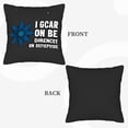 thumbnail image 6 of Set of 2 Decorative Throw Pillow Covers 18x18in - Stylish Dark Background with Bold White Text & Blue Flower Design for Couch Bed Car, 6 of 8