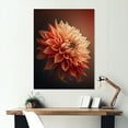 thumbnail image 2 of Designart Orange Dahlia Flower III Canvas Wall Art, 2 of 5