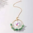 thumbnail image 4 of Clearance! Top Glass Double Rings Moon for Car Chandelier Garden Window Hanging Ornament Rainbow Maker Colorful Home Decor Housewarming Gifts 1X Crystal Pendant, 4 of 5