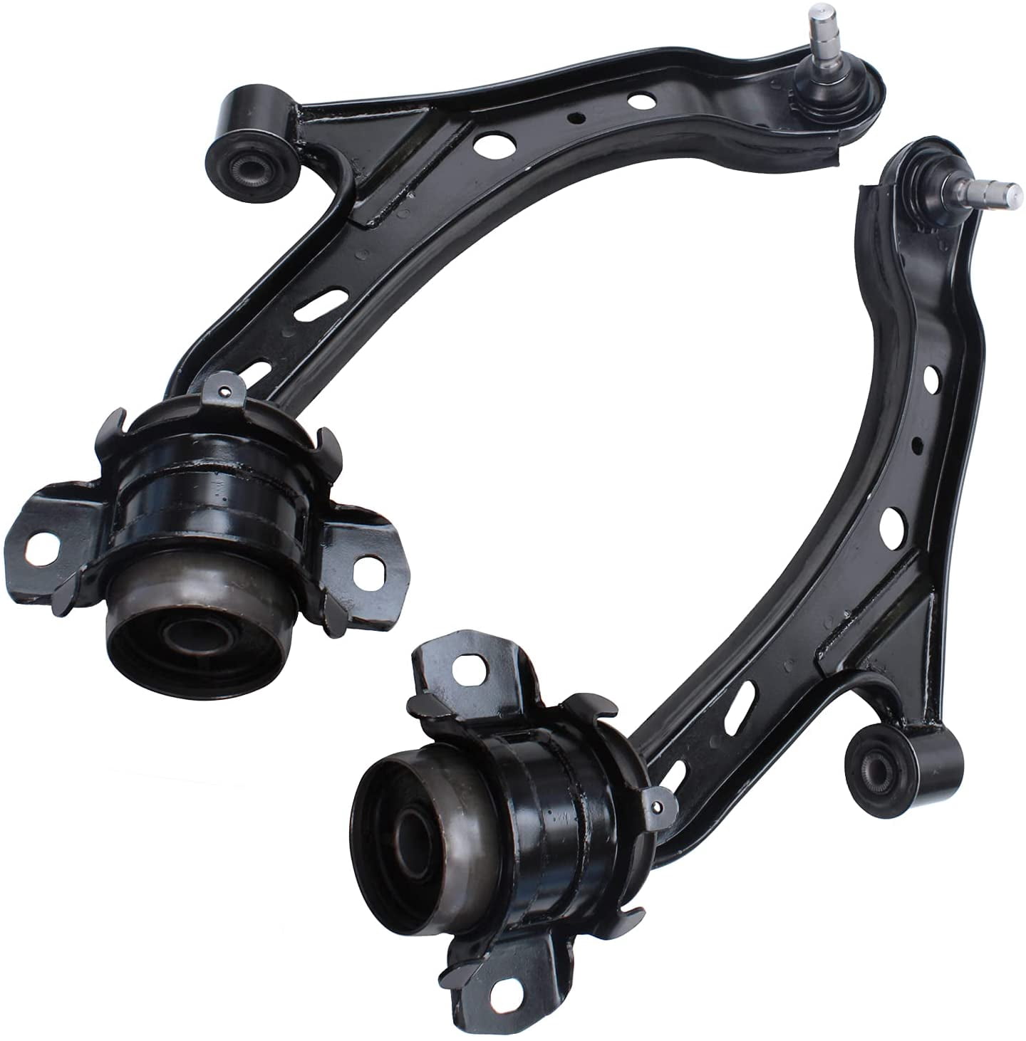 Detroit Axle - Front End 10pc Suspension Kit for 2005-2010 Ford Mustang 2006 2007 2008 2009, 2 Lower Control Arms + 2 Sway Bar Links + 4 Inner Outer Tie Rods + 2 Boots, Replacement
