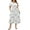 White-Floral, variant on WellSize Plus Size Women Summer Dresses Casual Crew Neck Short Sleeve Sundresses Floral Midi Dress with Pockets