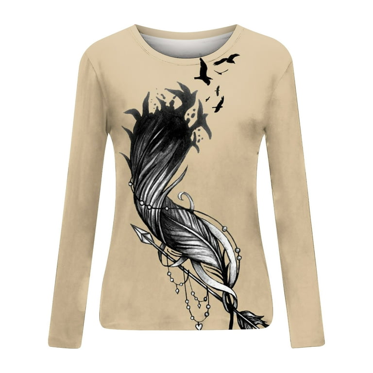 Womens Fashion Color Block Round Neck Pullover Long Sleeve Shirt Oversized  Graphic Plus Size Length Sleeve Blouse at  Women's Clothing store