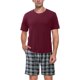 thumbnail image 1 of WILLBEST Pijama Corto Informal para Hombre, Moda para Hombre, Cuello Redondo, Color Liso, Manga Corta, A Cuadros, para Uso Doméstico, 1 of 7