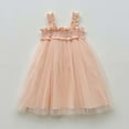 thumbnail image 4 of Zhuashum Flower Girl Dresses For Wedding 2-8 Years Summer Round Neck Solid Color Dress Soft Sleeveless Sundress Simple Style Girl Clothes Pink, 4 of 5