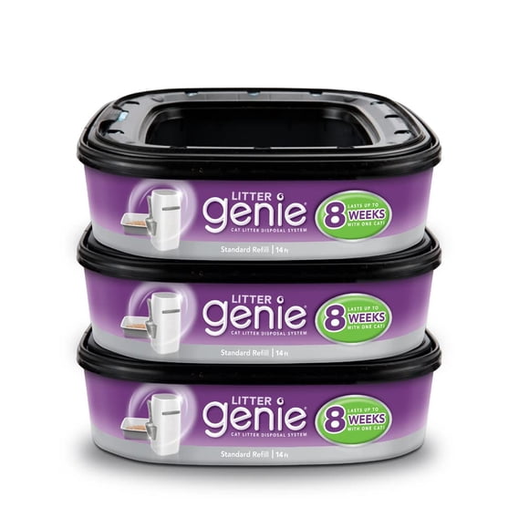 El paquete de 3 bolsas de recarga Litter Genie dura hasta 2 meses