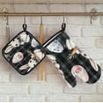 thumbnail image 4 of Easter Bunny Eggs Oven Mitts and Pot Holders Set of 2, Buffalo Check Heat Resistant Oven Mitts Kitchen Oven Glove for Cooking, Baking, 4 of 6