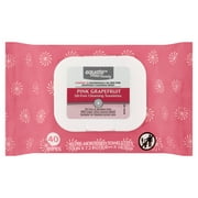 Equate Beauty Pink Grapefruit Oil Free Cleansing Towelettes for Blemish Prone Skin, 40 Count