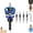 Blue, variant on Two-Flute Counterbore with Depth Stop, Adjustable Depth Drill Bit Set with 1/4 Inch Hex Shank, Tapered Countersink Bits for Wood, Metal, MDF, Aluminum, DIY, Softwood & Hardwood (Red)