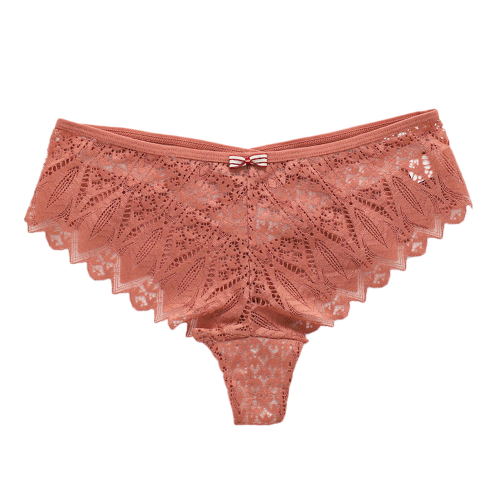 Zuwimk Panties For Women ,Women's Underwear No Panty Line Promise Tactel  Lace Bikini Pink,One Size