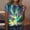 04 Green, variant on YueHuiYing Women's Fashionable Loose-Fit Casual Non Positioning Carnival Printed Round Neck Short Sleeved T-shirt Top for Adults