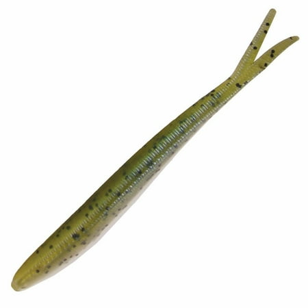 Kalins Freshwater 5 Jerk Soft Plastics Fishing Bass Lure Minnow Lure Green Shiner 10 Pack