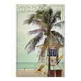 thumbnail image 2 of Santa Monica, California, Lifeguard Shack and Palm (19x27 inches, Premium 500 Piece Jigsaw Puzzle for Adults and Family, Made in USA), 2 of 4