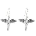 thumbnail image 4 of Heavenly Elegance Celestial Angel .925 Sterling Silver Dangle Earrings for Female Adult, 4 of 5