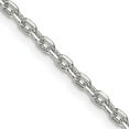 thumbnail image 6 of 925 Sterling Silver 2.75mm Beveled Oval Cable Chain 24 Inch, 6 of 7