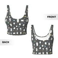 thumbnail image 6 of Goofa Lovely Penguin Printed Sports Bras for Women, High Impact Running Bra Workout Crop Tank Tops Longline Sports Bra Push up-Large, 6 of 9