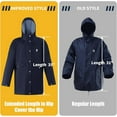 thumbnail image 5 of RainRider Rain Suits for Men Women Waterproof Heavy Duty Rain Gear Long Rain Jacket Coat & Pants(Navy, XXL), 5 of 7