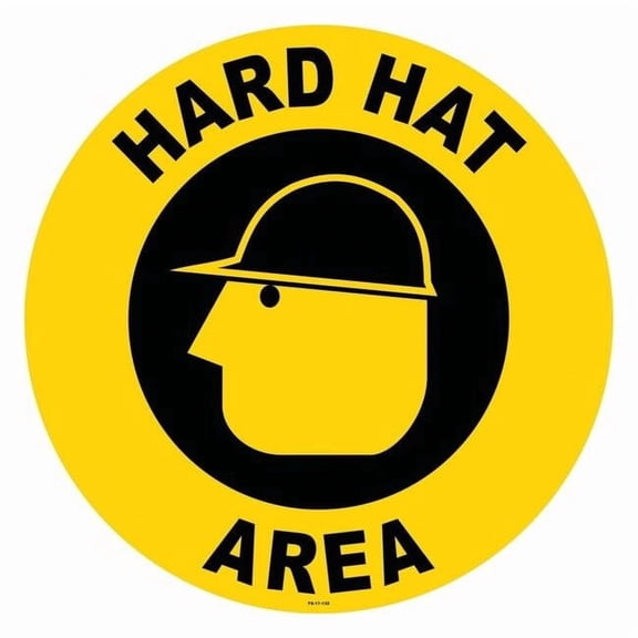 Anti-Slip Floor Sign, 17 in H, 17 in W, Vinyl, Circle, English, FS-17-132