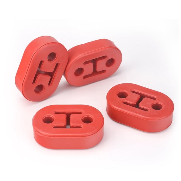 2 Trous d'Échappement Cintres Mise à Niveau EPDM Douille Isolateur Amortisseur Support de Montage Absorbant Haute Densité 12mm Trou (73mm x 47mm x 21mm) Ajustement Universel - Pack de 4 (Rouge)