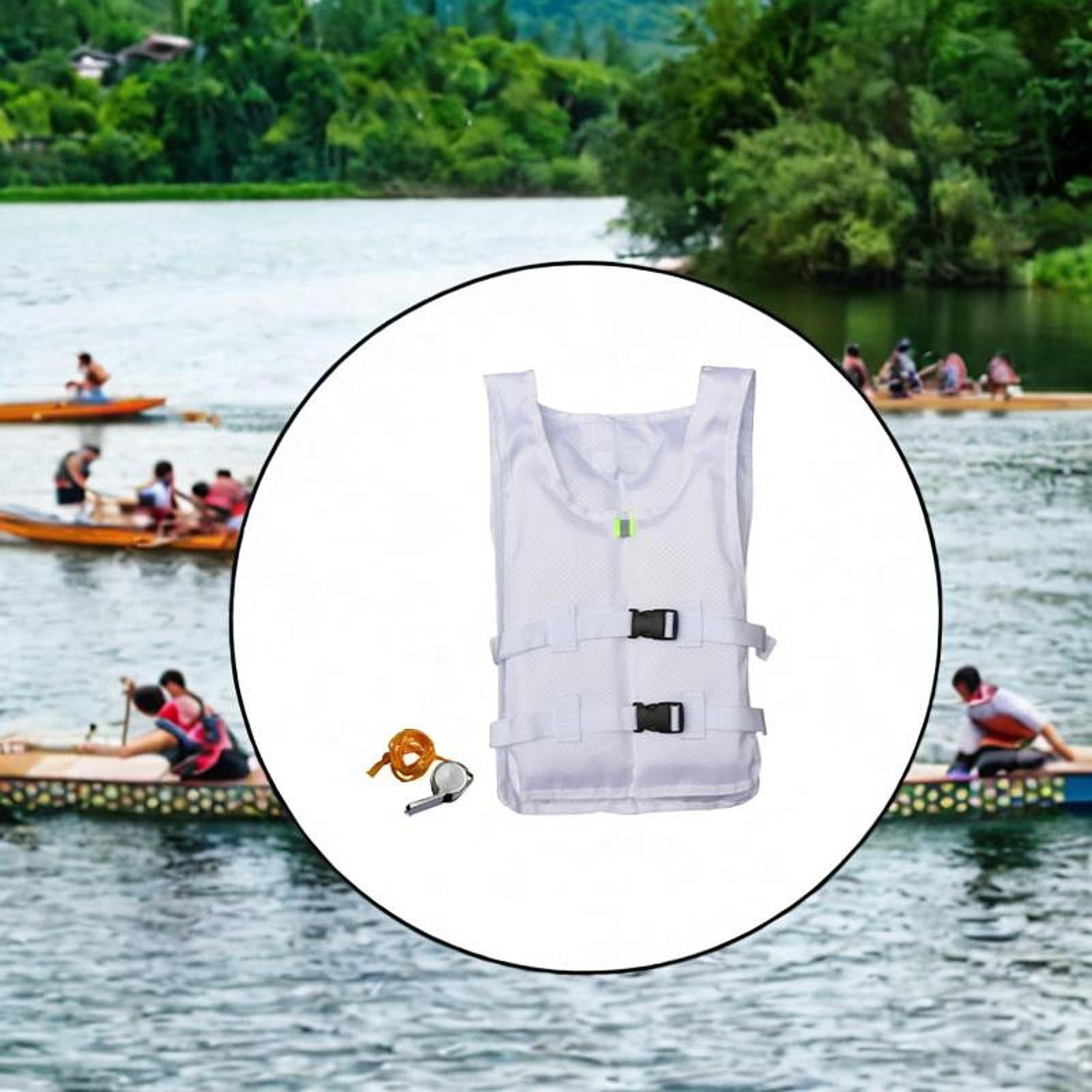 QccHieUs Life Jacket Paddle Vest for Adults Lightweight Adjustable Foldable Life Vest for White