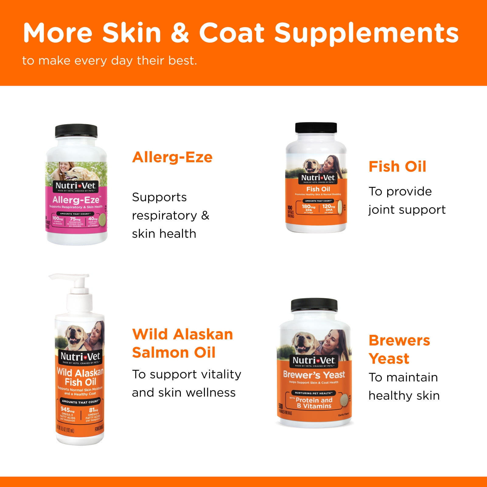 (6 pack) Nutri-Vet Shed Defense Coat Care Soft Chews for Dogs 60ct.