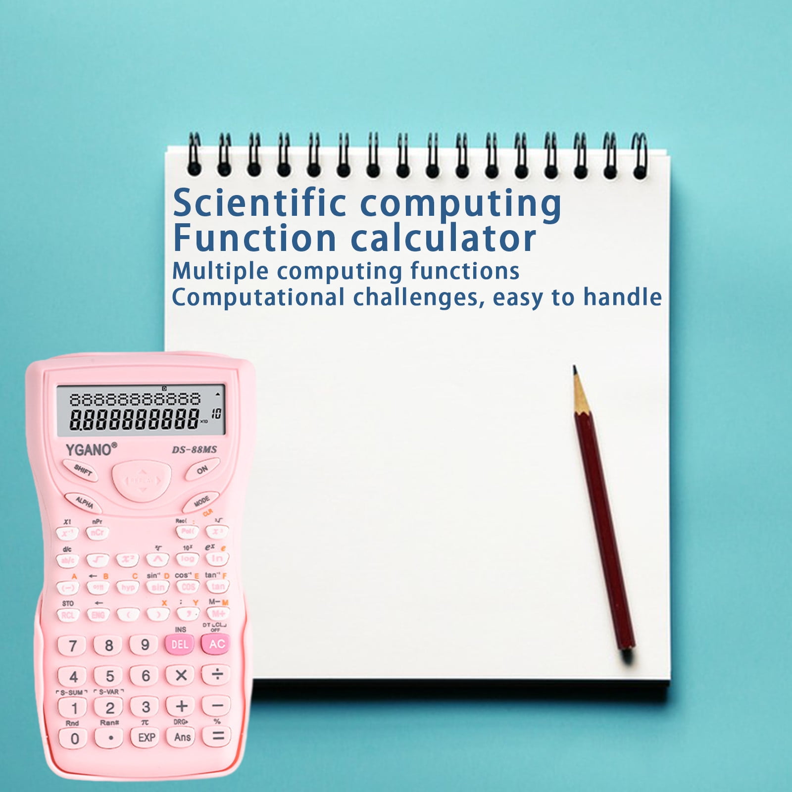 JilgTeok 4 Packs Colorful 12-Digit Scientific Calculator with Large LCD Display, Multifunctional Exam Tool for School & Office, Battery Powered, Portable & Sliding Cover Design