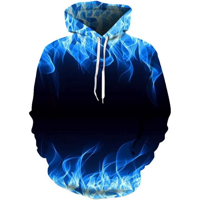 "Xishao Sudadera con Capucha De Llamas Coloridas para Hombre Y Mujer, Ropa De Abrigo Fluorescente 3D, Chaqueta Divertida Negra, Otoño E Invierno" Xishao ropa