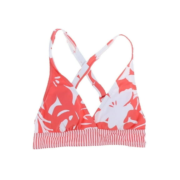 Anne Cole Womens Swimsuit Bikini Top Crossed Straps Bathing Suit Pink White New