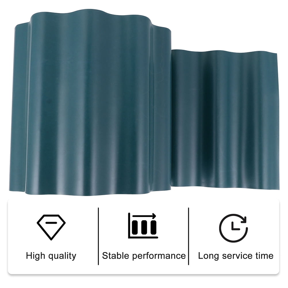 LOLIPPYY 2 Rolls Dark Green Plastic Garden Edging for Yard Lawn, Decorative Landscape Border, Lawn Edging Solution