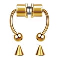 thumbnail image 1 of Graflsoa Elegant Magnetic Nose Clip in Gold - No Piercing Stainless Steel Nose Ring with Stylish Design, 1 of 6
