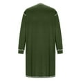 thumbnail image 5 of BADHUB Mens Nightgown Long Sleeve Loungwear, Sleep Henley Shirt Pajama Big & Tall Nightshirt Comfy Nightwear Army Green S, 5 of 6