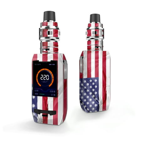 Star Leaf - Skin Decal for Vaporesso Polar 220w Vape / American Flag Pot Leaf Stars Marijuana