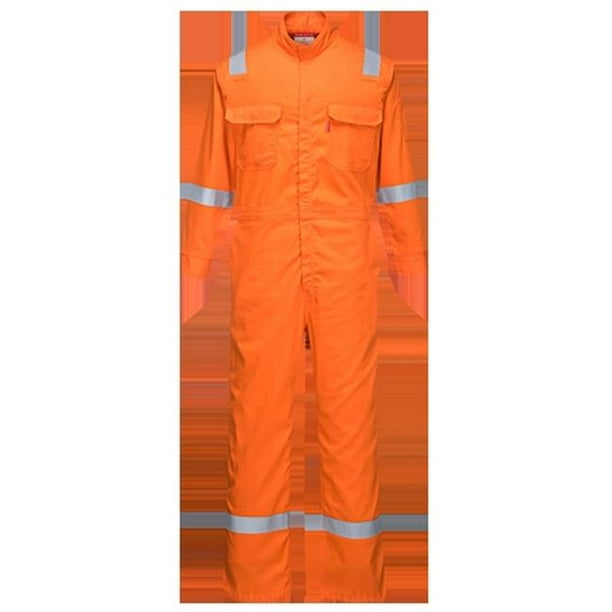 Portwest Fr94orrxl Bizflame 88 By 12 Iona Coverall 44 Orange Extra Large Walmart Com Walmart Com