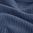 thumbnail image 4 of Home Essence Knit Freshspun Basketweave Cotton Blanket, 108x90, King, Navy, 4 of 7