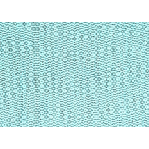 Ahgly Company Indoor Rectangle Solid Light Blue Modern Area Rugs, 7' x 10'