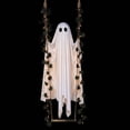 thumbnail image 3 of suore Halloween Hanging Swing Ghost, Halloween Ghost Hanging Decorative Item for Fall Porch Tree Garden Display, Indoor Outdoor Use for Party and Home Decor, Spooky Ghost Hanging Ornament, 3 of 7