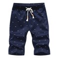thumbnail image 1 of Pantalones cortos para hombre, corte tridimensional, transpirables, cómodos, informales, con bolsillos, para pesca, deportes, talla 2XL, azul oscuro, 1 of 12