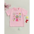 thumbnail image 4 of RUINIXCW Toddler Baby Girl Back to School Shirt Kids Kindergarten Outfit First Day of School Outfit Book Pencil Bus Printed Short Sleeve Loose T Shirt Top Big Girls Summer Shirts Clothes 3-9 Years, 4 of 9