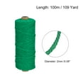 thumbnail image 2 of Uxcell Cotton Rope Twisted Braided Rope Cord, Emerald Green 100m/109 Yard 2mm Dia for Wall Hanging, Plant Hanger, 2 of 5