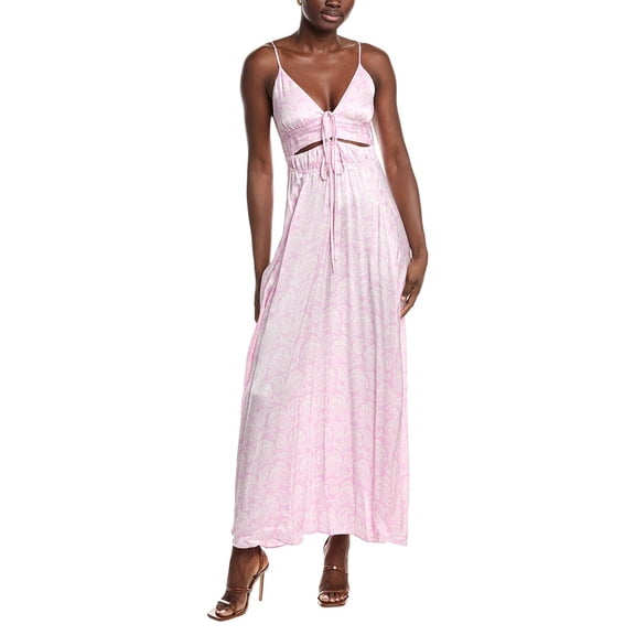 Maje womens Cutout Waist Maxi Dress, T40, Pink