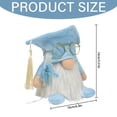 thumbnail image 3 of Graduation Decorations 2025 Desktop Ornament Gehydy 2024 Graduation Gift Gnomes Decorations Lights Led Tiered Tray Handmade Figurines Plush Swedish Ornament Graduation Party Gifts For Teachers Studen, 3 of 4