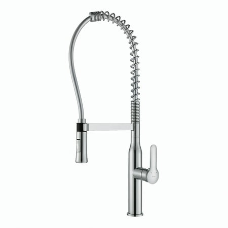 KRAUS Nola Single-Handle Commercial Style Kitchen Faucet with Dual-Function Sprayer in