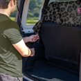 thumbnail image 4 of Drydeepin Butterfly Cheetah Leopard Car Seat Covers for Backseat, Rear Bench Seat Cover Towel Saddle Blanket Seat Protector Universal Auto Accessories for Trucks Van SUV, Black, 4 of 7