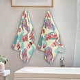 thumbnail image 3 of Summer Flip Flops Hand Towels 2 PCS, Tropical Flower Hibiscus Kitchen Towel Ultra Soft and Highly Absorbent,Decorative Fingertip Face Towel for Bathroom Hotel, 28.3"x14.4", 3 of 4